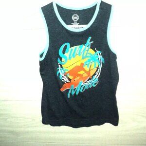 Wonder Nation Tank Top Boy's Size M (8) Surf Mode Navy Blue, Teal Sleeveless